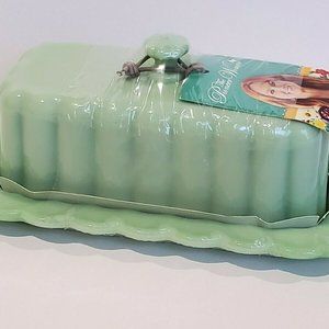 Pioneer woman Jade Butter dish NEW - Hard to find